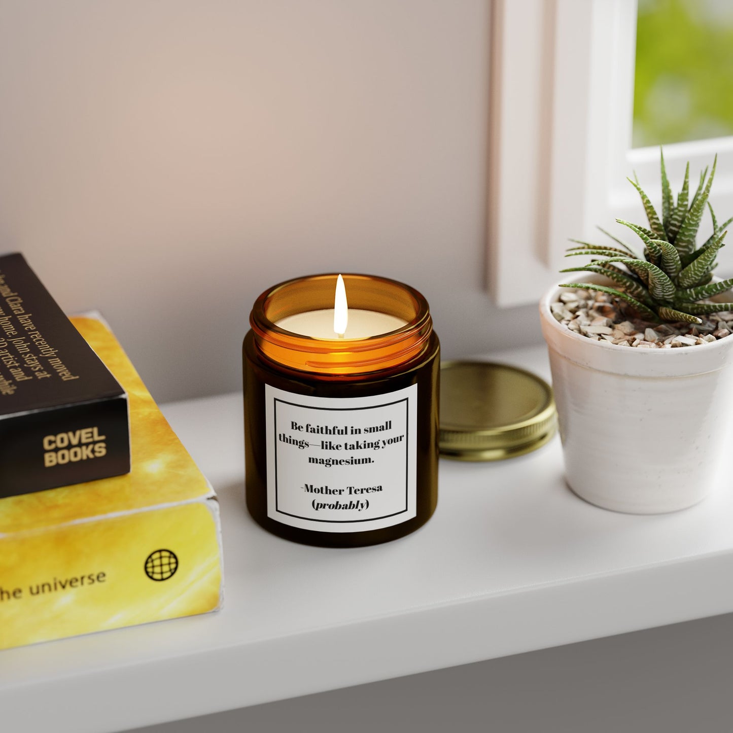 Take Your Magnesium” Candle – Mother Teresa-ish Edition